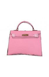 First-class Quality Hermes Kelly 32cm Shoulder Bags Grained Leather Pink PY1434fm32