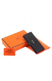 Hermes Bearn Japonaise Tri-Fold Wallet A308 Black PY2336JV76