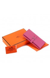 Hermes Bearn Japonaise Tri-Fold Wallet A308 Roseo PY2335Qc12