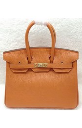 Hermes Birkin 25CM Tote Bag Original Leather H25T Orange PY1178sY95