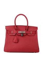 Hermes Birkin 30CM Tote Bag Burgundy Original Leather H30 Silver PY1689AL24