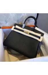 Hermes Birkin 35CM 30CM Tote Bag Grainy Leather H35H30 Black PY1327Mu87