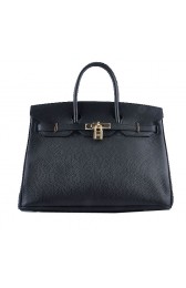 Hermes Birkin 35CM Tote Bag Black Grainy Leather Gold PY1595mU75