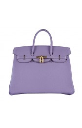 Hermes Birkin 35CM Tote Bag Lavender Grainy Leather Gold PY1589sg71