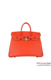 Hermes Birkin 35CM Tote Bag Orange Clemence Leather H6089 Gold PY1889mV18