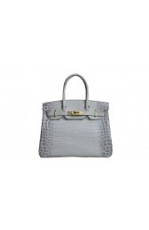 Hermes Birkin 35CM Tote Bag White Croco Leather H35 Gold PY1752wh86