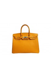 Hermes Birkin 35CM Tote Bag Yellow Original Leather BK35 Gold PY1838lu18