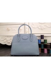 Hermes Bolide 31CM Original Leather Tote Bag SkyBlue PY1260Bt18