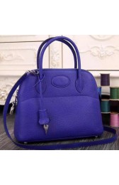 Hermes Bolide 37CM Calfskin Leather Tote Bag B1004 Royal PY1076Pu45