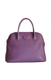 Hermes Bolide 37CM Calfskin Leather Tote Bags H509084 Purple PY1444tH43