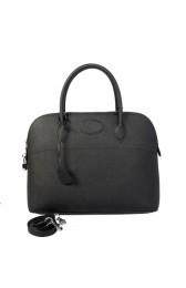 Hermes Bolide 37CM Tote Bags Calf Leather Black PY1813rN91