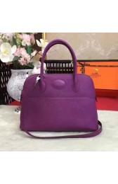 Hermes Bolide Original Leather Tote Bag B1007 Purple PY844aC46