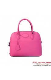 Hermes Bolide Tote Bags Calf Leather Rose PY1860sY95