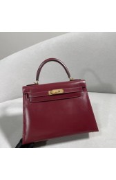 Hermes BOX Leather KL28 Burgundy PY167Mv33