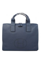 Hermes Briefcase Original Grainy Leather H8813 Royal PY1627Rk60