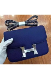 Hermes Constance Bag Calfskin Leather H9999 Blue PY983OZ92