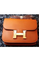 Hermes Constance Bag Litchi Leather H9998 Orange PY1158rN47