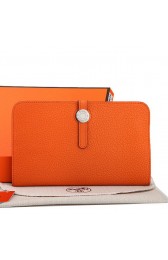 Hermes Dogon Combined Wallet A508 Orange PY2277mU75