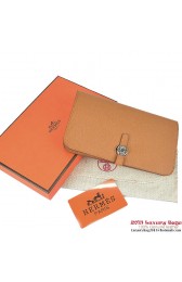 Hermes Dogon Wallet Travel Case H001 Camel PY2283Bt18