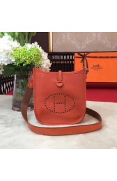 Hermes Evelyne mini 17cm Messenger Bag Original Calf Leather H1187 Orange PY829jB82