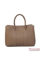 Hermes Garden Party 30CM Bag Calf Leather A1288 Gray PY1881jk70