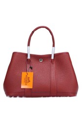 Hermes Garden Party 30cm Tote Bags Grainy Leather Burgundy PY1350hn36