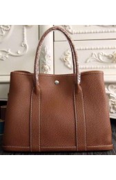 Hermes Garden Party 36cm 30cm Tote Bag Original Leather Brown PY1046cf57