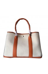 Hermes Garden Party 36CM Bag Canvas Leather H11M Orange PY1513QF99