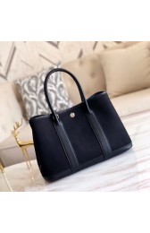 Hermes Garden Party 36cm Tote Bags Original Leather A3698 Black PY645Mu87