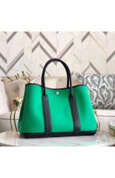 Hermes Garden Party 36cm Tote Bags Original Leather A3698 Green PY642OZ92