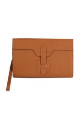 Hermes Jige Clutch Bag Calfskin Leather HQ8059 Wheat PY1436ot97