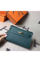 Hermes Kelly 22CM Tote Bag Original Epsom Leather KL22 Dark Green PY773Gv83