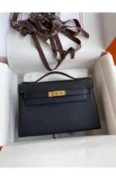 Hermes Kelly 22cm Tote Bag Original Leather KL22 Black PY945Rk60