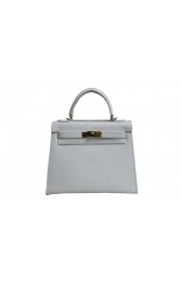 Hermes Kelly 32cm Shoulder Bag White Saffiano Leather K32 Gold PY1810qD73