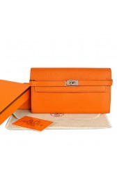 Hermes Kelly Wallet Togo Leather Bi-Fold Purse A708 Orange PY2301PA58