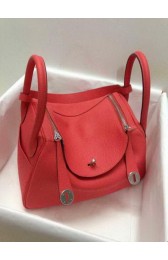 Hermes Lindy 30CM Original Leather Shoulder Bag HLD30 Light Red PY1239jo45