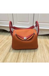 Hermes Lindy 30CM Original Leather Shoulder Bag LD30 Orange&Red PY907sg71