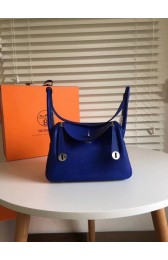 Hermes Lindy Original Togo Leather Bag 5086 Blue PY795CD19