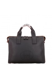 Hermes Mens Briefcase Original Calf Leather H86683 Black PY1707io33