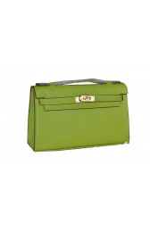 Hermes MINI Kelly 22cm Tote Bag Calfskin Leather Green PY1533tQ92