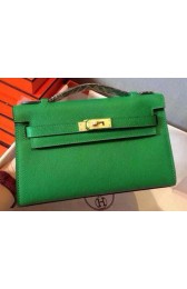 Hermes MINI Kelly 22cm Tote Bag Calfskin Leather K22 Green PY1041tp20