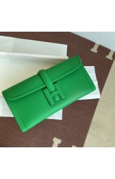 Hermes Original Espom Leather Clutch 37088 Bamboo green PY232sf78