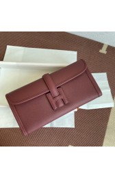 Hermes Original Espom Leather Clutch 37088 claret PY242JQ80