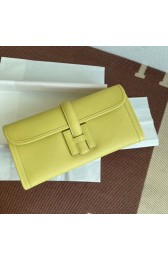 Hermes Original Espom Leather Clutch 37088 lemon PY237Bt18