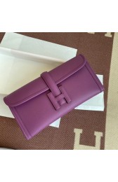 Hermes Original Espom Leather Clutch 37088 purple PY231mU75