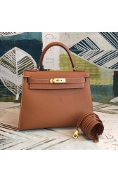 Hermes original Kelly Epsom Leather KL32 brown PY613pA42