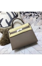 Hermes original Kelly Epsom Leather KL32 dark grey PY692DS71