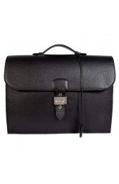 Hermes Sac Depeche 38cm Briefcase Clemence Black PY1979dV68