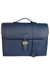 Hermes Sac Depeche 38cm Briefcase Clemence Dark Blue PY1977pA42