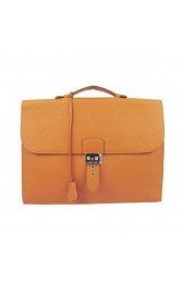 Hermes Sac Depeche 38cm Briefcase Clemence Orange PY1927BR87